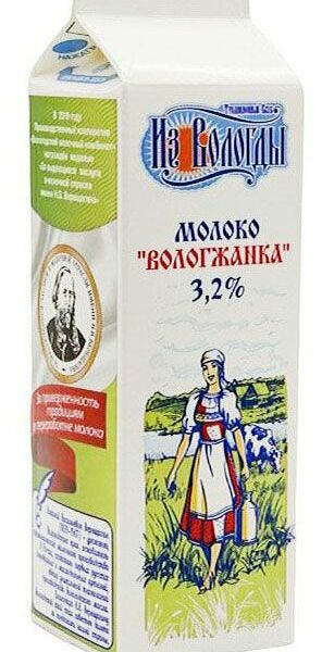 Молоко Из Вологды 3,2%, 1 л