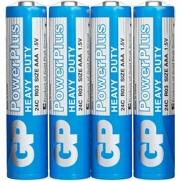 Батарейки солевые GP AAA/R03/LR03, 4 шт.