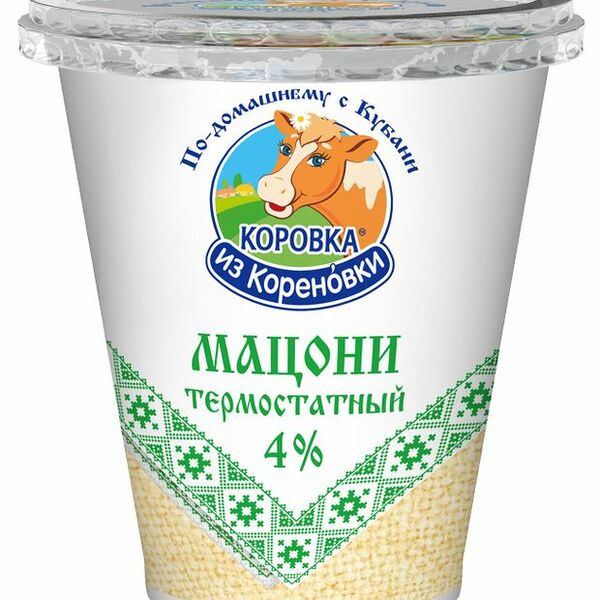 Мацони БЗМЖ Коровка из Кореновки ДЛ 4% 300г 