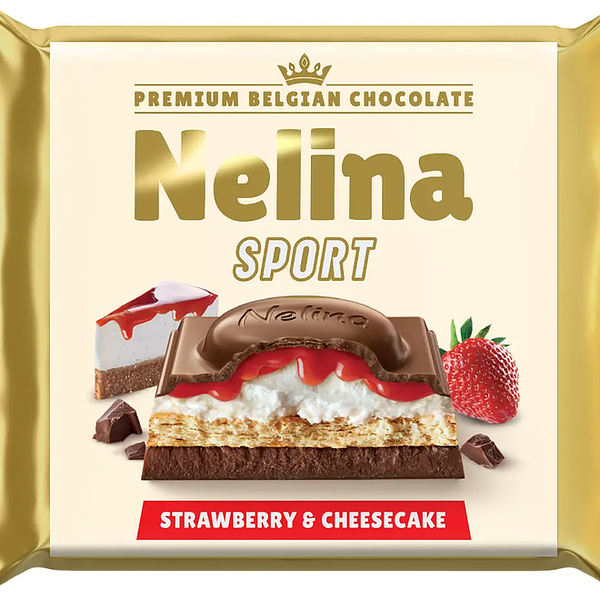Шоколад молочный Nelina Maxxx со вкусом чизкейка, клубничной начинкой и бисквитом 55 г