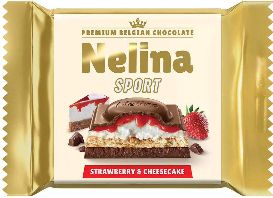

Шоколад молочный Nelina Maxxx со вкусом чизкейка, клубничной начинкой и бисквитом 55 г
