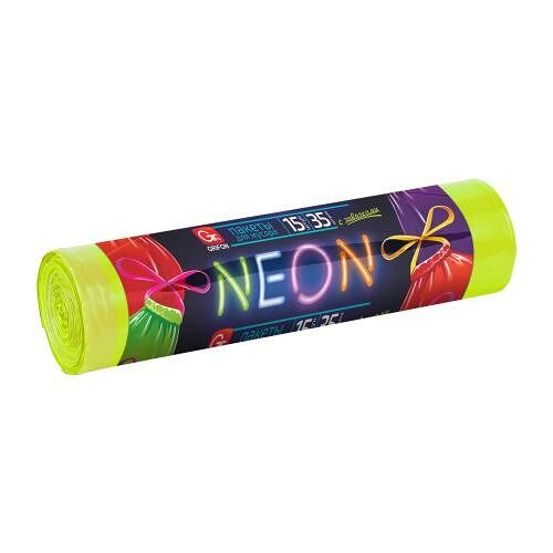 Мешки для мусора Grifon с завязками в рулоне 30 л 15 шт 4 цвета в ассортименте