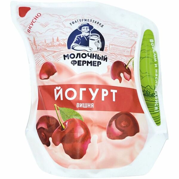 Йогурт питьевой Молочный фермер вишня 2.5% 450 г