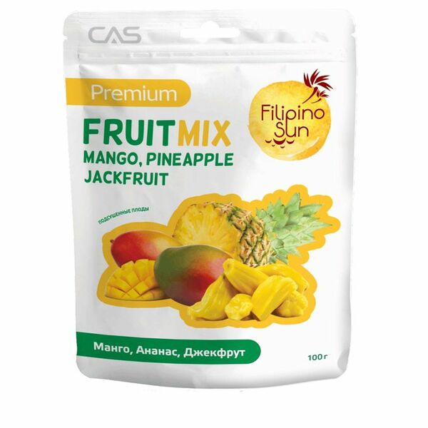 Фрукты Filipino Sun FruitMix сушеные манго-ананас-джекфрут 100 г