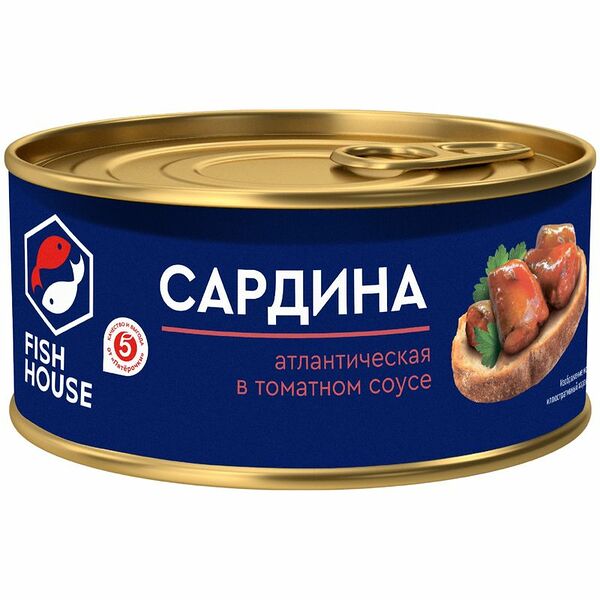 Сардина Fish House атлантическая в томатном соусе 250 г