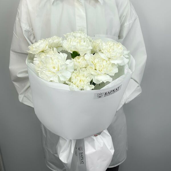 Букет из цветов, монобукет из гвоздики Нежные диантусы