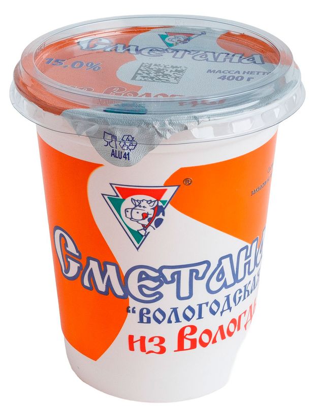 

Сметана Вологодская 15% 400 г