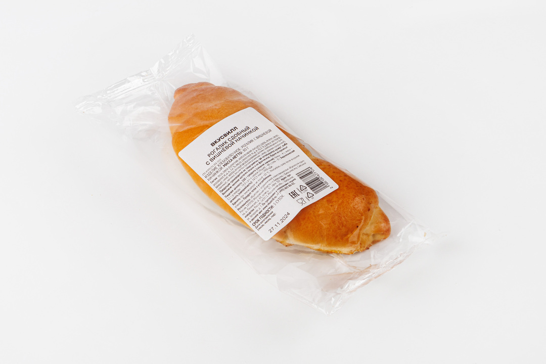 

Рогалик ВкусВилл сдобный с вишневой начинкой 80 г