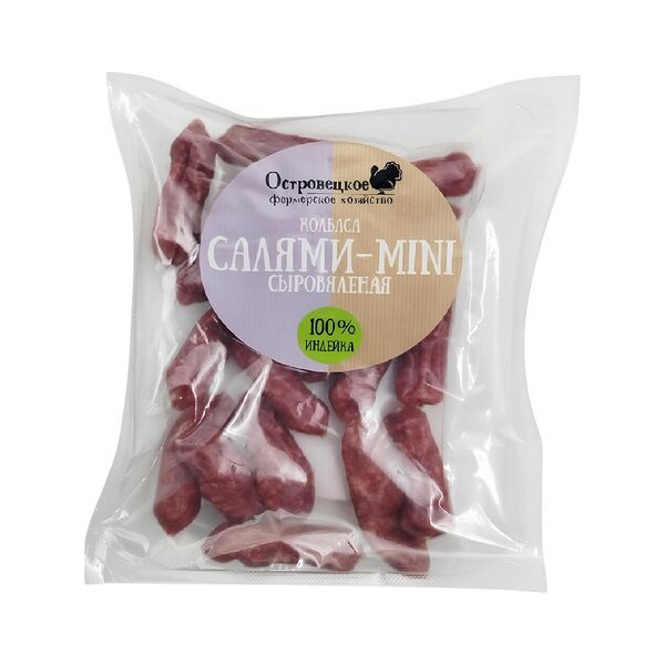 Колб изд с/в из мяса индейки Колбаски Мини-салями в/с МГС 160г ФХ Островецкая индейка