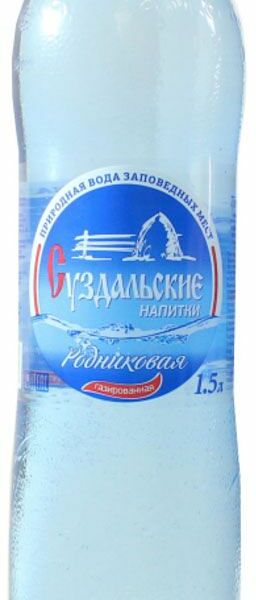 Вода минеральная Суздальские напитки, газированная, 1.5 л