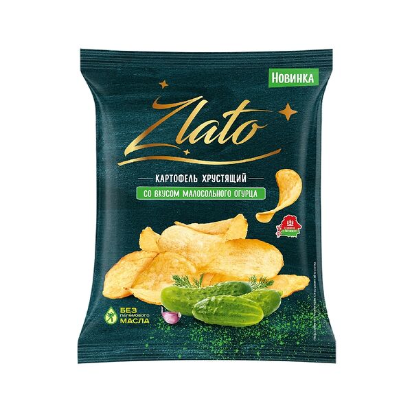 Картофель хрустящий Zlato со вк малосольного огурца 70г