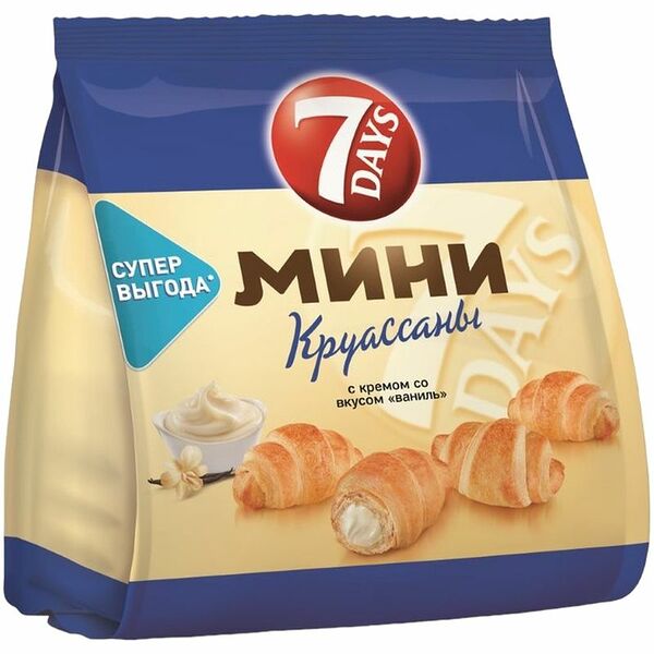 

Круассаны-мини 7 Days Ваниль 176 г