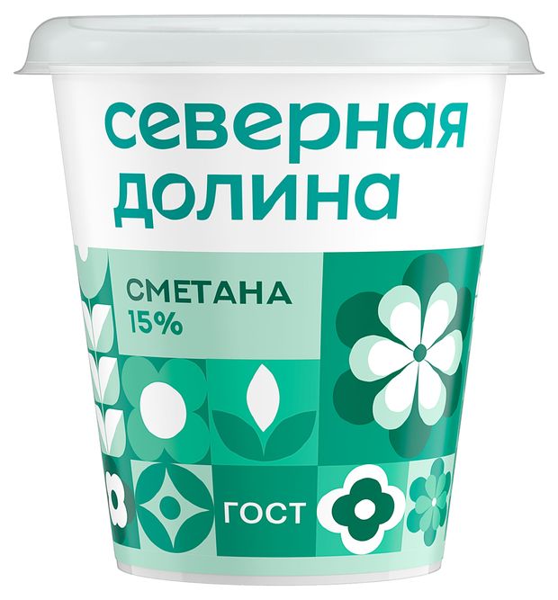 

Сметана Северная долина 15% 300 г