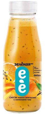 Напиток Зелёная Ко смузи манго и апельсин с семенами чиа 0.25 л