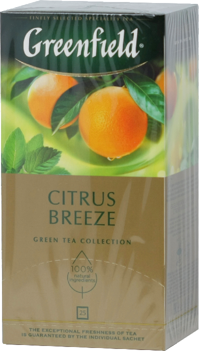 

Чай зеленый Greenfield Green Citrus Breeze 25 пакетиков 37.5 г