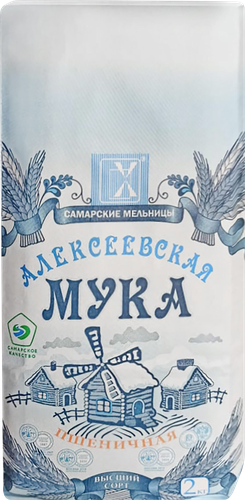 

Мука пшеничная Самарские мельницы Алексеевская высший сорт 2 кг