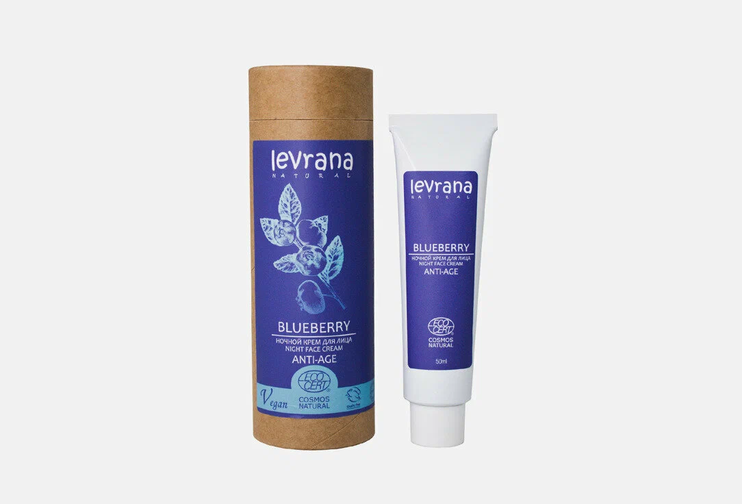 

Крем для лица ночной Anti-Age Levrana Natural Черника 50 мл