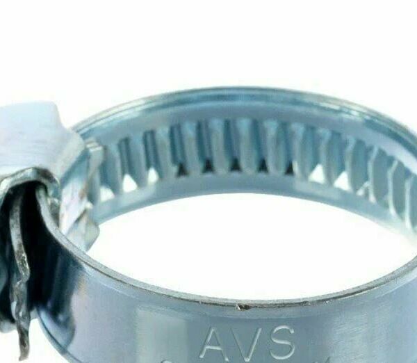 Хомут червячный AVS, оцинкованный, DIN 3017, под отвертку, ширина 9мм