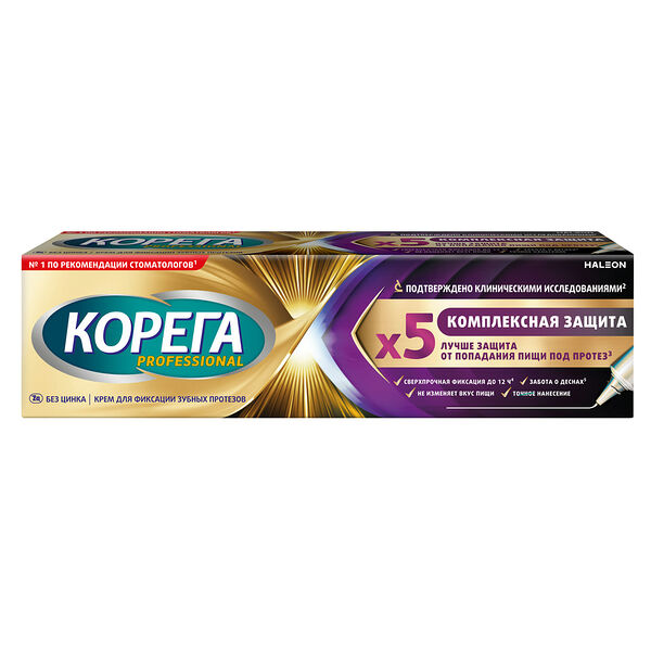 Крем для фиксации зубных протезов Корега комплексная защита нейтральный 40 г