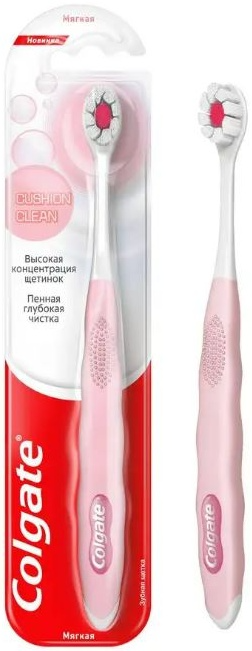 

Зубная щетка Colgate Cushion Clean мягкая 1 шт. цвет в ассортименте