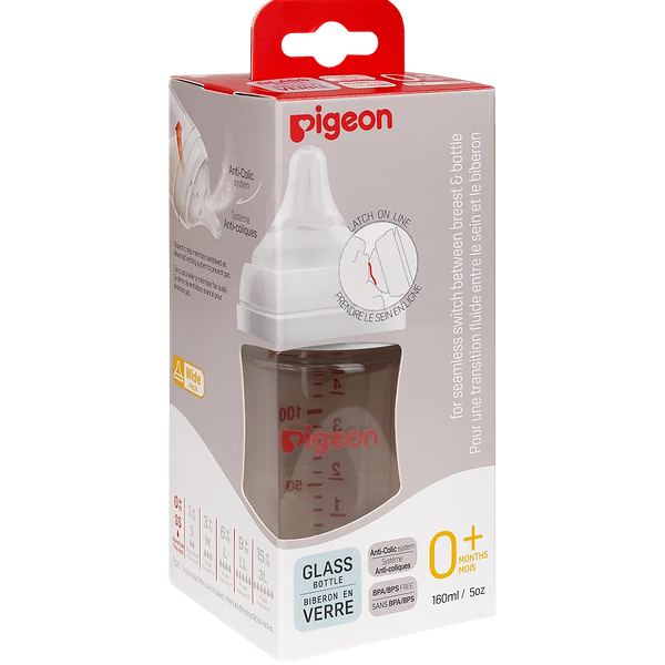 Pigeon бутылочка для кормления\ стекло арт. 80270 с 0 месяцев 160 мл