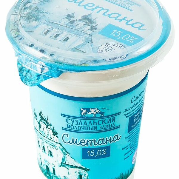 Сметана Суздальский молочный завод 15% 330 г