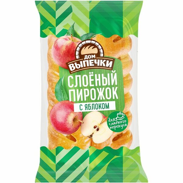 Слоёный пирожок Дом выпечки яблоко 70 г