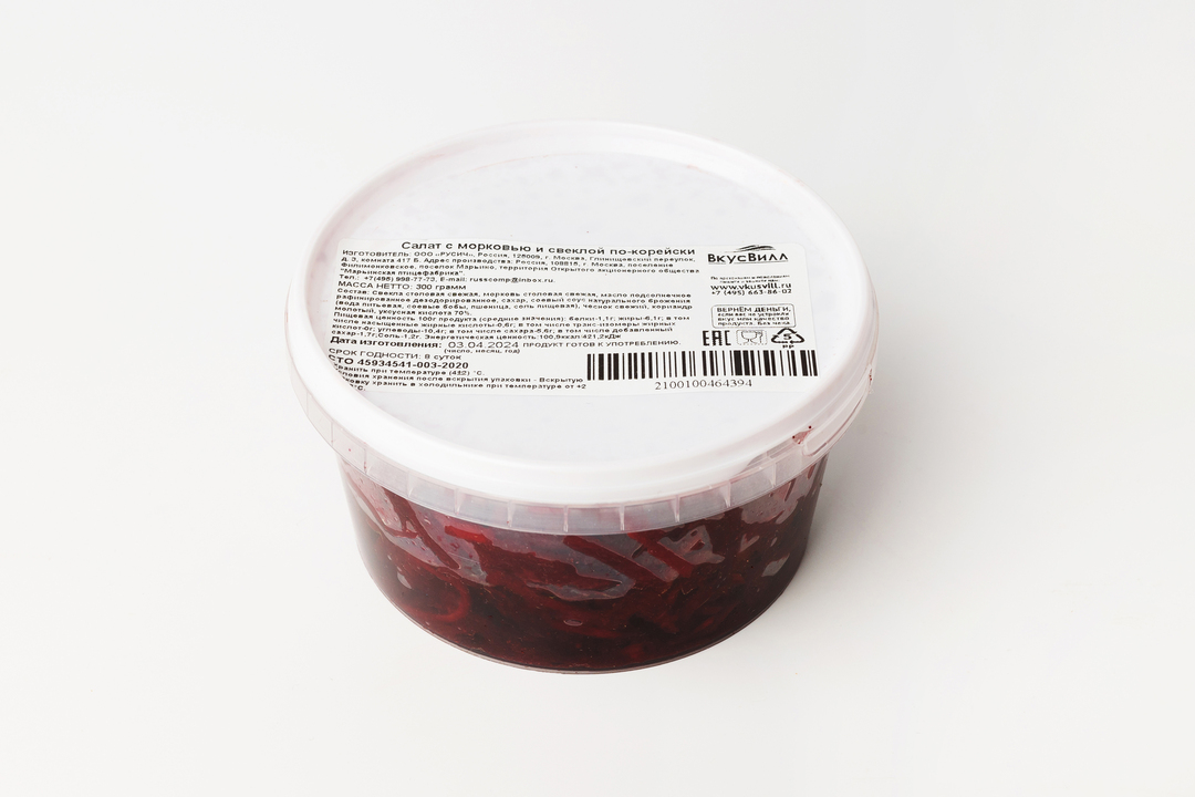 

Салат из моркови и свеклы по-корейски 300г