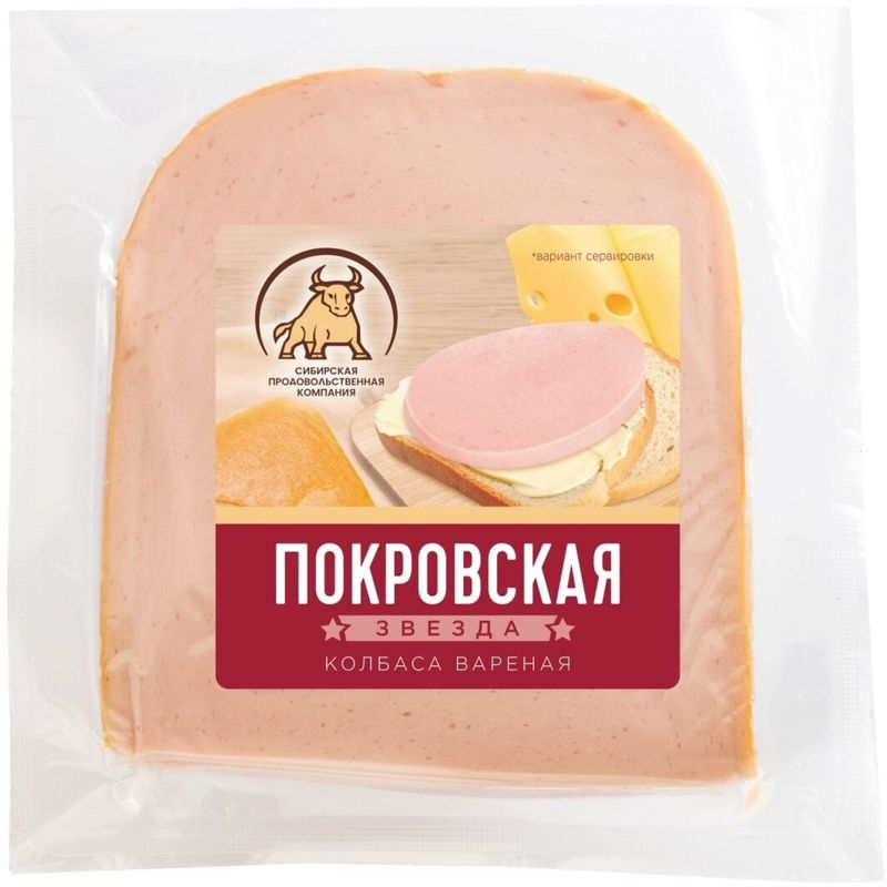 

Колбаса вареная Сибирская продовольственная компания Покровская звезда 350 г