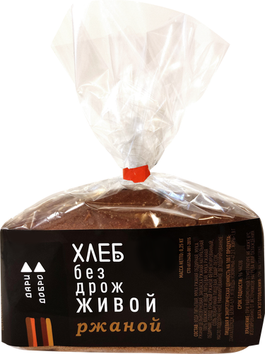 

Хлеб ржаной ДариДобро бездрожжевой цельнозерновой 250 г