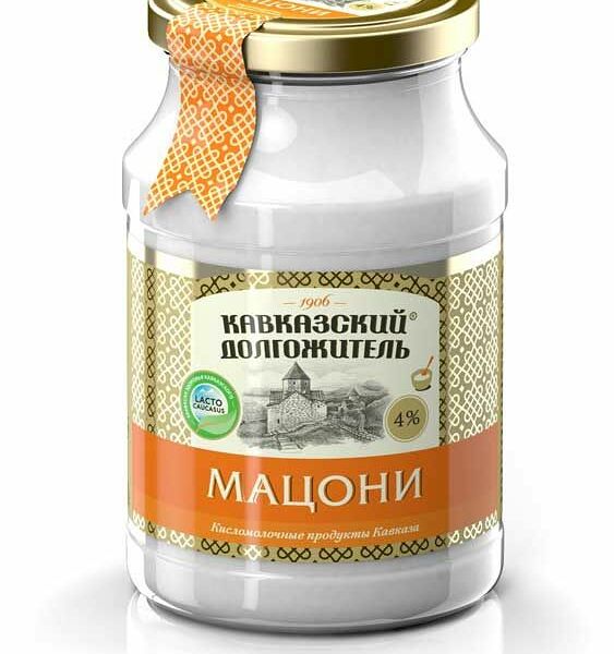 Мацони Кавказский Долгожитель 4% 900 г