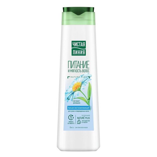 Бальзам-ополаскиватель Чистая Линия Ромашка Питание и Мягкость Волос 380 мл