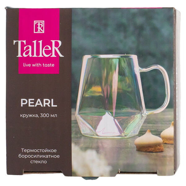 Кружка TalleR Pearl Грани, 300 мл, стекло