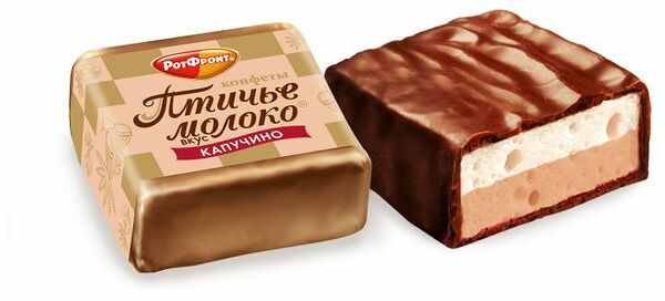 Конфеты глазированные Рот Фронт Птичье Молоко со вкусом капучино вес
