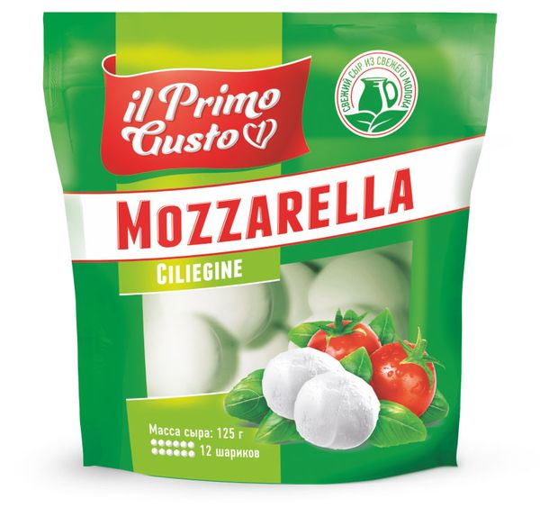 

Сыр рассольный Il Primo Gusto Mozzarella Ciliegine 45% 125 г