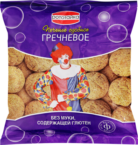 

Печенье сдобное гречневое Рототайка на фруктозе 200 г