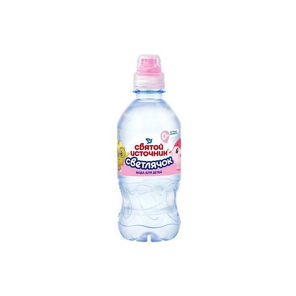 Вода питьевая для детского питания артезианская высшей категории негазированная, кондиционированная по калию и фтору 0,33 л. (Спорт крышка) Светлячок 0,33 л  ДП Святой Источник