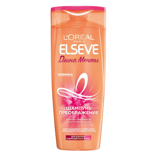 

Шампунь L'Oreal Paris Преображение Elseve Длина мечты для длинных поврежденных волос с кератином 250 мл
