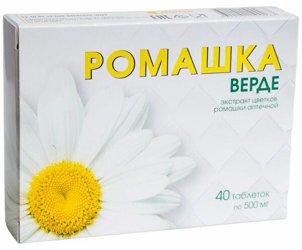 БАД Ромашка верде таблетки по 500 мг, 40 шт
