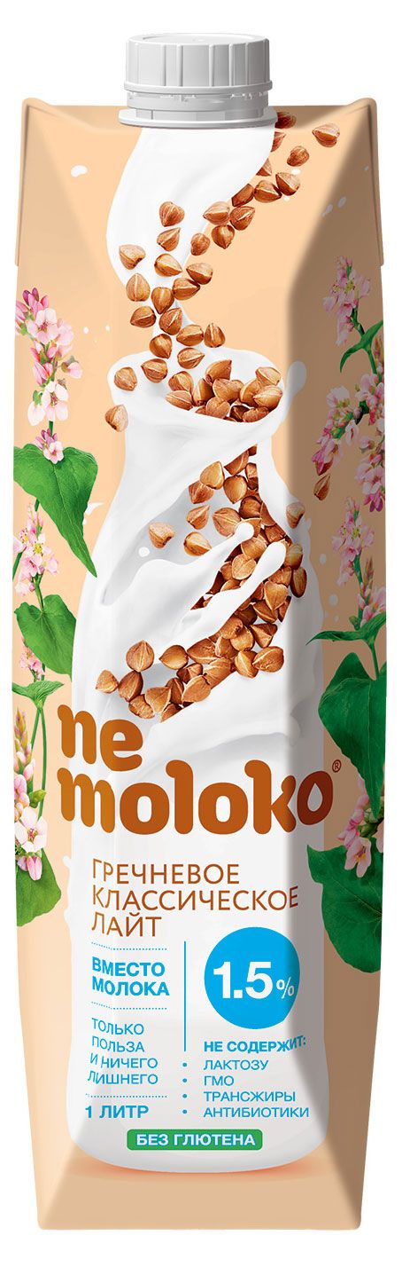 

Напиток гречневый Nemoloko Классический лайт 1.5% 1 л