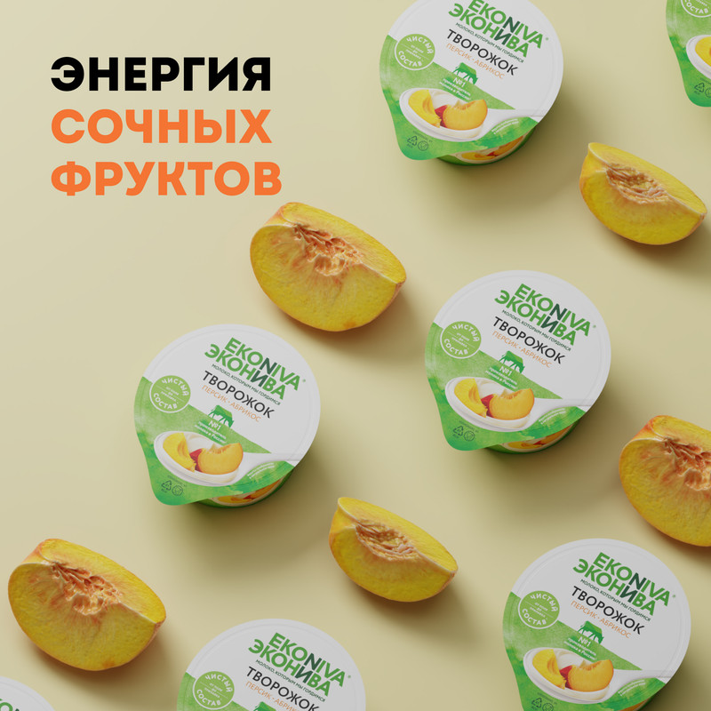 

Творожок ЭкоНива с персиком и абрикосом 5%, 125 г