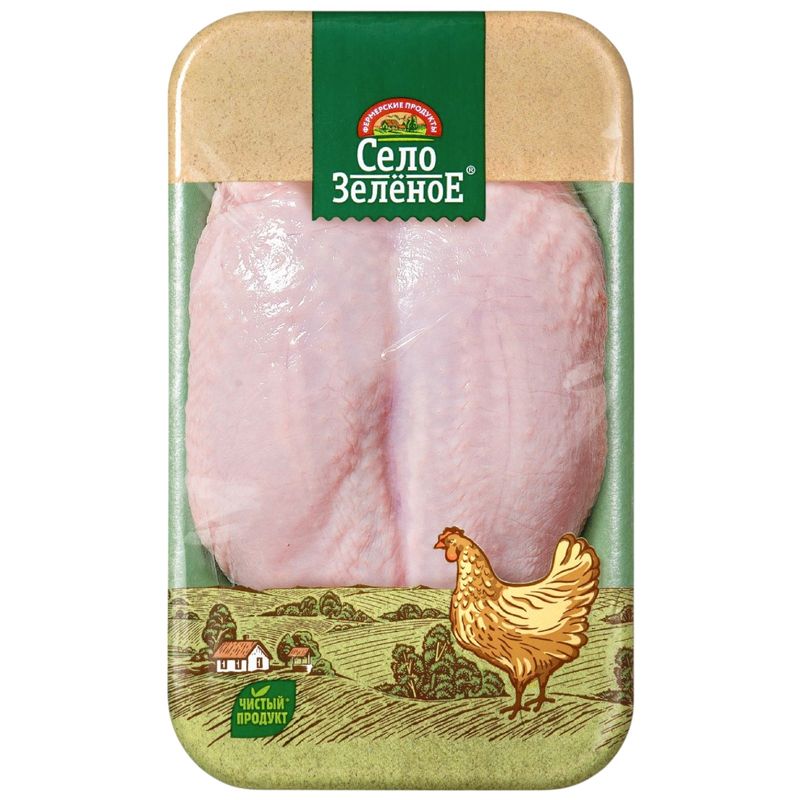 

Грудка цыплят-бройлеров Село Зелёное охлаждённая на кости вес