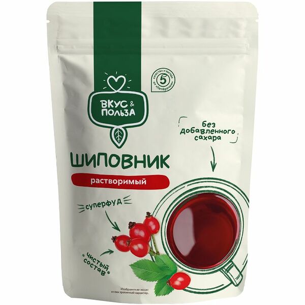 Шиповник Вкус & Польза с натуральный растворимый порошкообразный 75 г