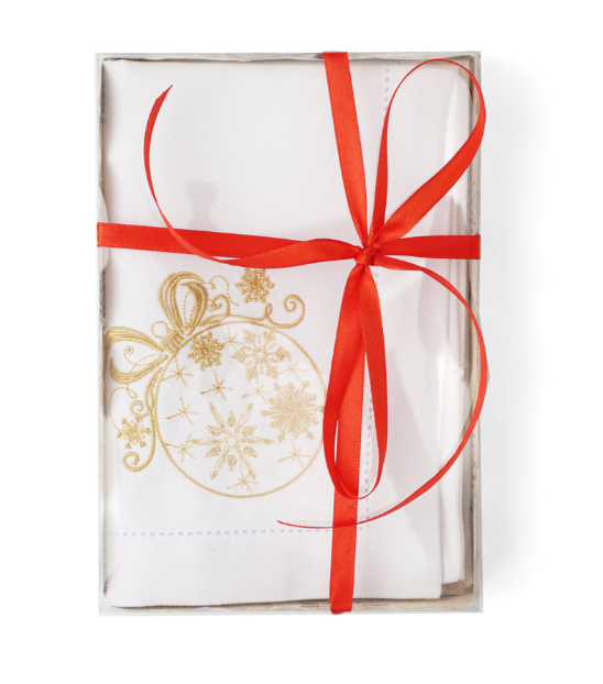 

Новогодние салфетки Carolon с вышивкой Елочный шар 1 шт.