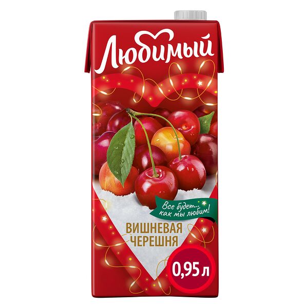 Напиток сокосодержащий Любимый Вишневая черешня 0.95 л