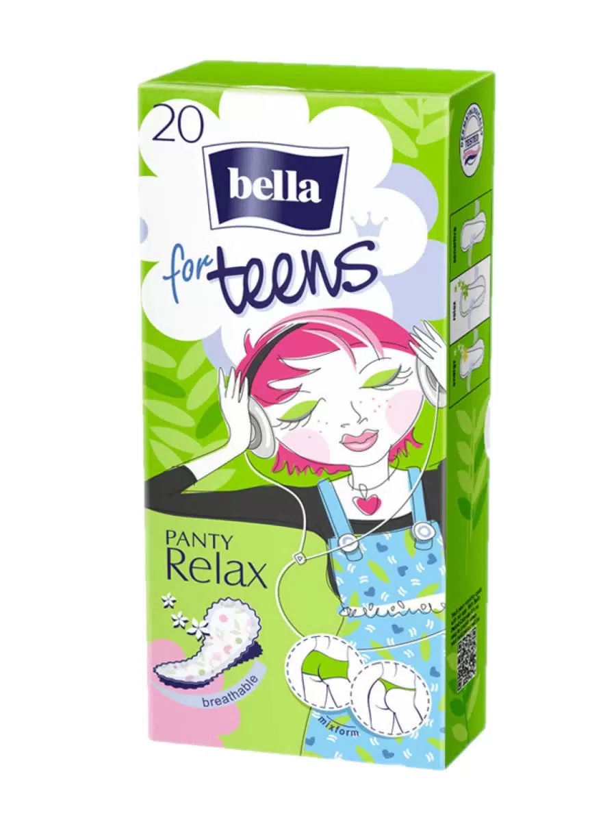 

Прокладки Bella For teens Relax ежедневные ультратонкие 20 шт.