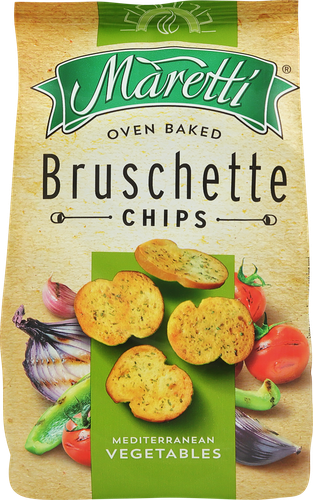 

Сухарики пшеничные Maretti Bruschette со вкусом средиземноморских овощей, 70 г