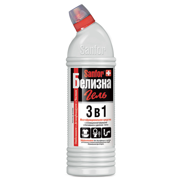 Средство чистящее Sanfor Белизна гель 3в1 Многофункциональное 700 мл