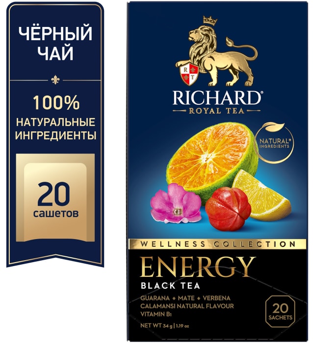 

Чай черный Richard Energy 20 шт. x 1.7 г