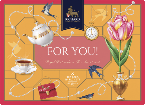 

Чай Richard Royal Postcards Королевский с открытками Весна упаковка в ассортименте 15 г